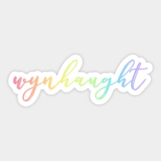 wynhaught rainbow Sticker